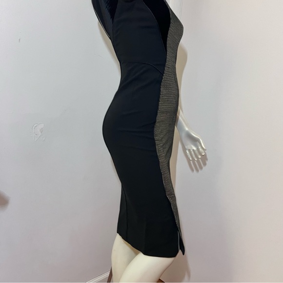 Aquilano Rimondi Black Metallic Dress Size 38 Made In Italy size 38 (XS/4 U.S.) - Picture 5 of 16